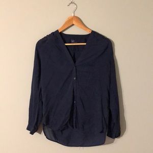 GAP Size Small Lyocell Soft Navy Blouse